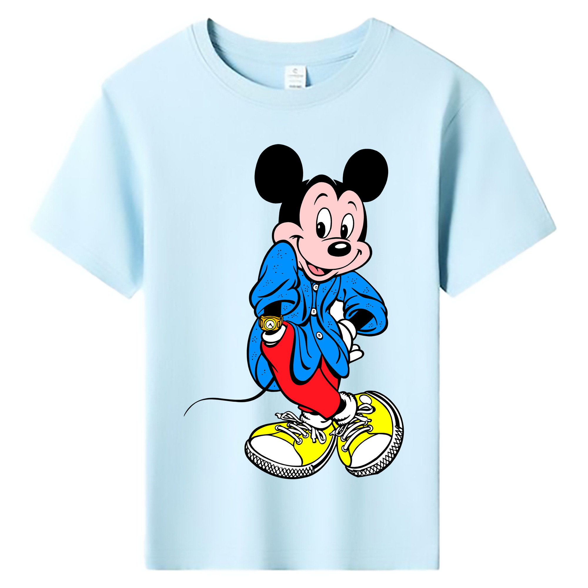 ミッキーマウス Mickey Mouse 綿100％キッズTシャツ（フロントプリント）